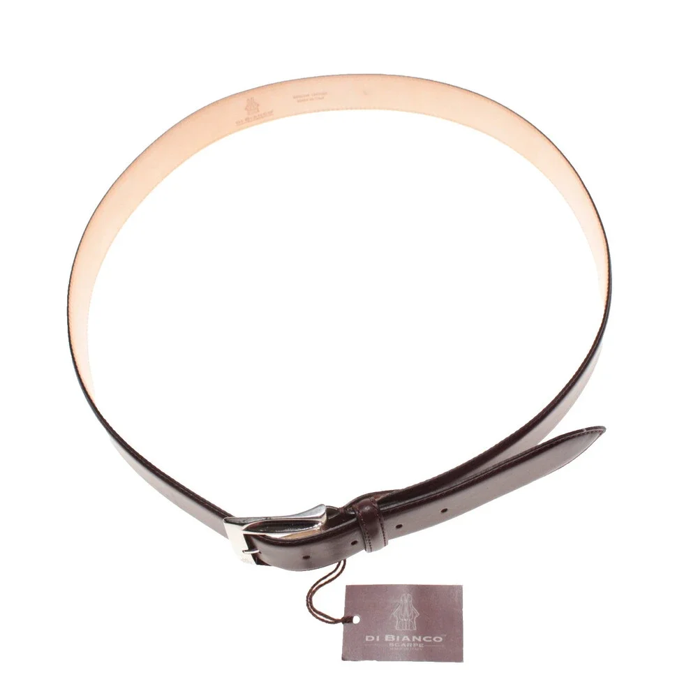 Di Bianco NWT Cut to Size Dress Belt In Solid Brown Leather One Size